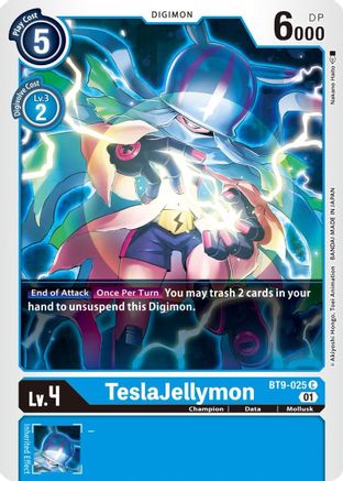 TeslaJellymon (BT9-025) - X Record - Premium Digimon Single from Bandai - Just $0.25! Shop now at Game Crave Tournament Store