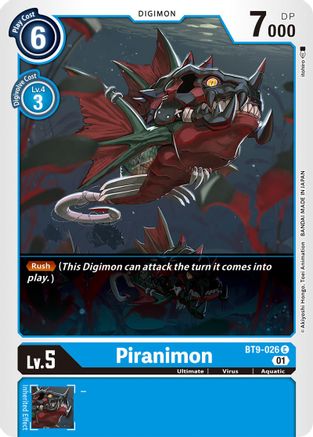 Piranimon (BT9-026) - X Record - Premium Digimon Single from Bandai - Just $0.25! Shop now at Game Crave Tournament Store