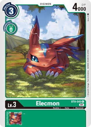 Elecmon (BT9-045) - X Record - Premium Digimon Single from Bandai - Just $0.25! Shop now at Game Crave Tournament Store