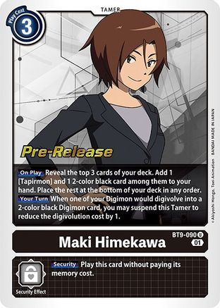 Maki Himekawa (BT9-090) - X Record Pre-Release Cards - Premium Digimon Single from Bandai - Just $4.45! Shop now at Game Crave Tournament Store