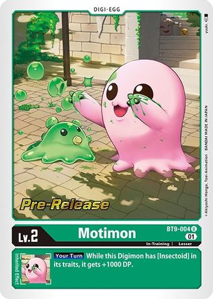 Motimon (BT9-004) - X Record Pre-Release Cards - Premium Digimon Single from Bandai - Just $0.19! Shop now at Game Crave Tournament Store