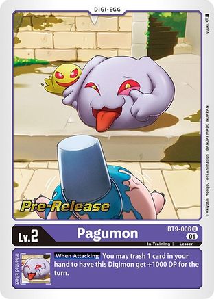 Pagumon (BT9-006) - X Record Pre-Release Cards Foil - Premium Digimon Single from Bandai - Just $1.82! Shop now at Game Crave Tournament Store
