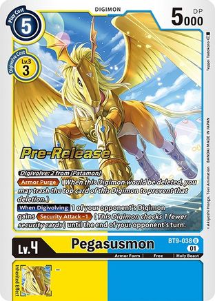 Pegasusmon (BT9-038) - X Record Pre-Release Cards Foil - Premium Digimon Single from Bandai - Just $1.77! Shop now at Game Crave Tournament Store