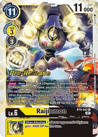 Raijinmon (BT9-042) - X Record Pre-Release Cards - Premium Digimon Single from Bandai - Just $0.70! Shop now at Game Crave Tournament Store