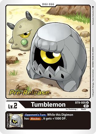 Tumblemon (BT9-005) - X Record Pre-Release Cards Foil - Premium Digimon Single from Bandai - Just $0.45! Shop now at Game Crave Tournament Store