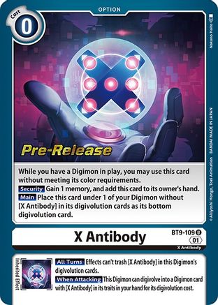 X Antibody (BT9-109) - X Record Pre-Release Cards Foil - Premium Digimon Single from Bandai - Just $1.84! Shop now at Game Crave Tournament Store