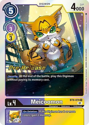 Meicoomon (BT9-074) - X Record Pre-Release Cards Foil - Premium Digimon Single from Bandai - Just $0.22! Shop now at Game Crave Tournament Store