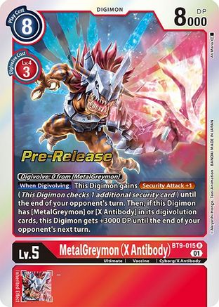 MetalGreymon (X Antibody) (BT9-015) - X Record Pre-Release Cards Foil - Premium Digimon Single from Bandai - Just $9! Shop now at Game Crave Tournament Store