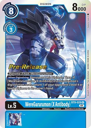 WereGarurumon (X Antibody) (BT9-028) - X Record Pre-Release Cards Foil - Premium Digimon Single from Bandai - Just $4.72! Shop now at Game Crave Tournament Store