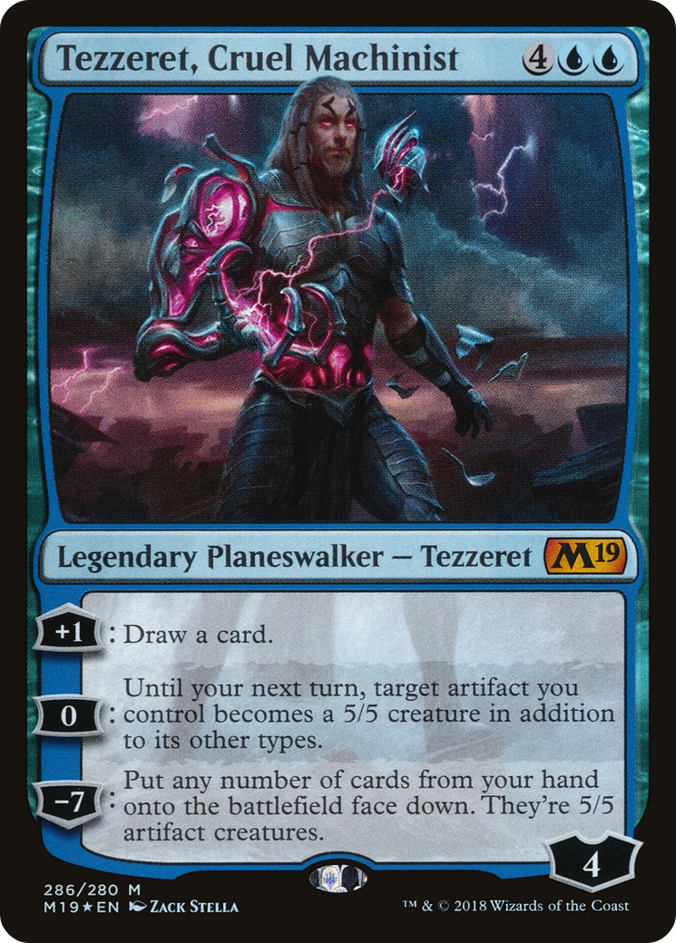 Tezzeret, Cruel Machinist (M19-286) - Core Set 2019 Foil - Premium MTG Single from Wizards of the Coast - Just $0.25! Shop now at Game Crave Tournament Store
