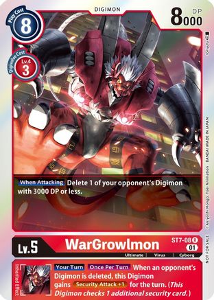 WarGrowlmon (Gen Con 2022) (ST7-08) - Starter Deck 07: Gallantmon Foil - Premium Digimon Single from Bandai - Just $23.30! Shop now at Game Crave Tournament Store