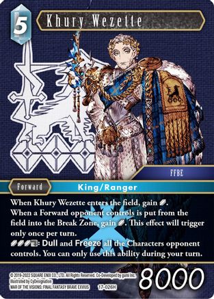 Khury Wezette (REBELLION'S CALL) - Premium Final Fantasy Single from Rebellion's Call - Just $0.25! Shop now at Game Crave Tournament Store