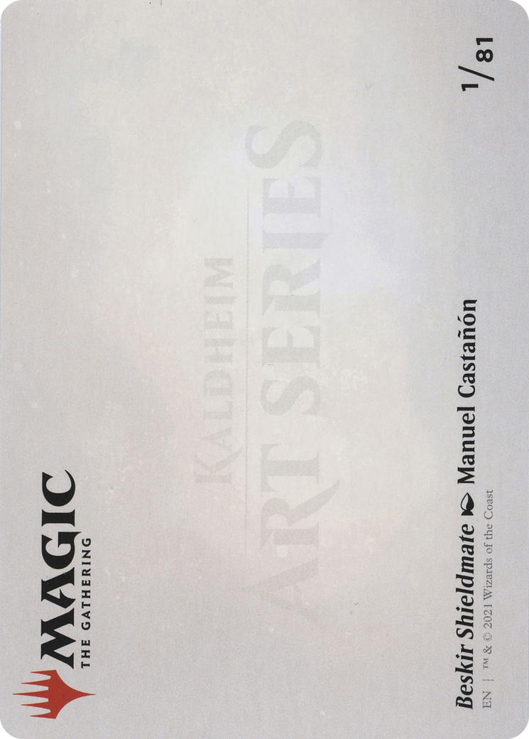 Beskir Shieldmate // Beskir Shieldmate (AKHM-001) - Kaldheim Art Series (Borderless) - Premium MTG Single from Wizards of the Coast - Just $0! Shop now at Game Crave Tournament Store