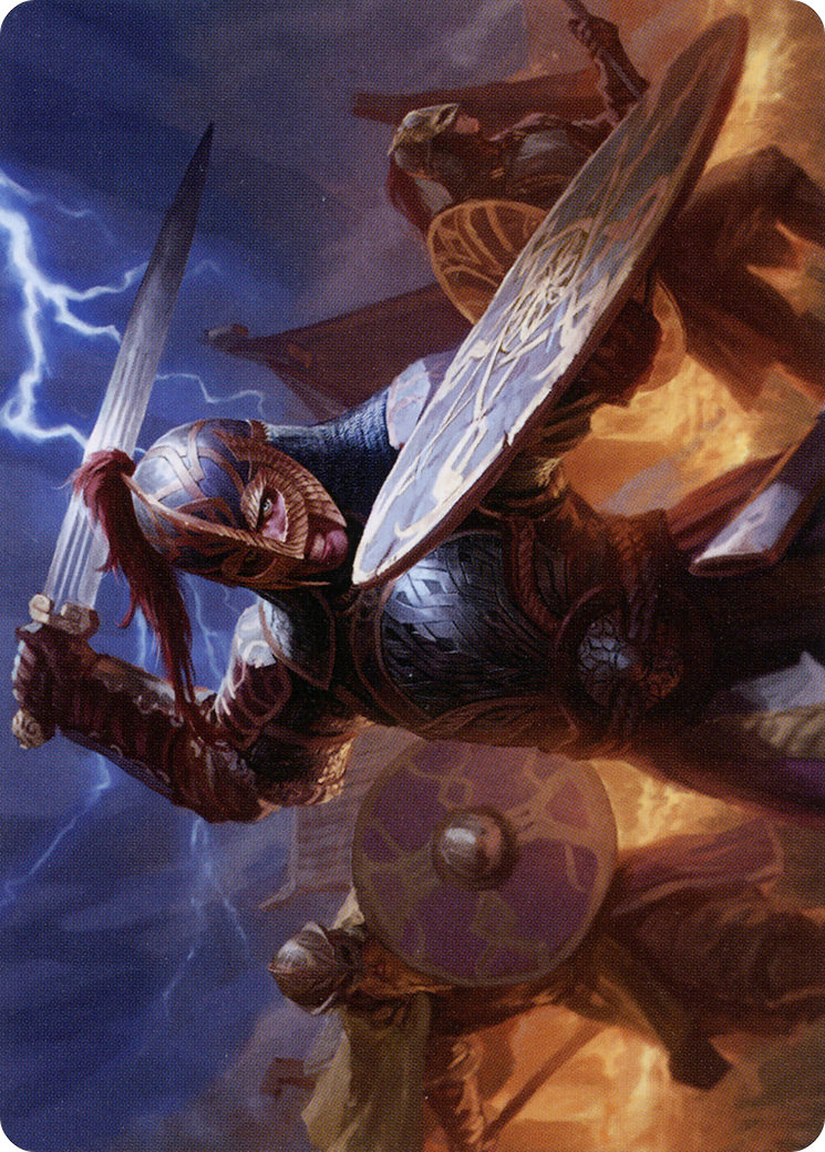 Beskir Shieldmate // Beskir Shieldmate (AKHM-001) - Kaldheim Art Series (Borderless) Foil - Premium MTG Single from Wizards of the Coast - Just $0! Shop now at Game Crave Tournament Store