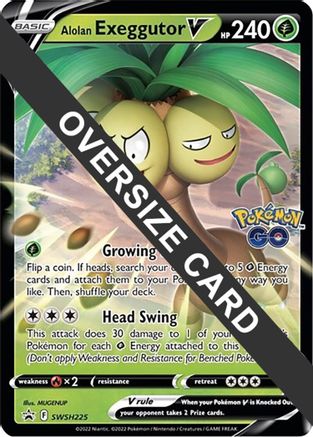 Alolan Exeggutor V SWSH225 - Jumbo Cards Holofoil - Premium Pokemon Single from Nintendo - Just $0.75! Shop now at Game Crave Tournament Store