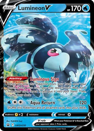 Lumineon V SWSH250/307 - SWSH Black Star Promos Holofoil - Premium Pokemon Single from Nintendo - Just $0.78! Shop now at Game Crave Tournament Store