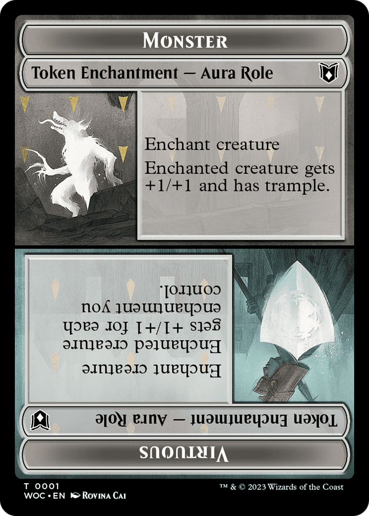 Monster // Virtuous (TWOC-001) - Wilds of Eldraine Commander Tokens Foil - Premium MTG Single from Wizards of the Coast - Just $0! Shop now at Game Crave Tournament Store