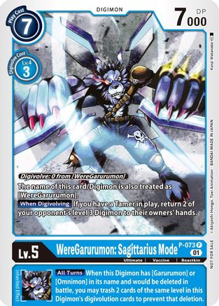 WereGarurumon: Sagittarius Mode (P-073) - Digimon Promotion Cards - Premium Digimon Single from Bandai - Just $7.48! Shop now at Game Crave Tournament Store