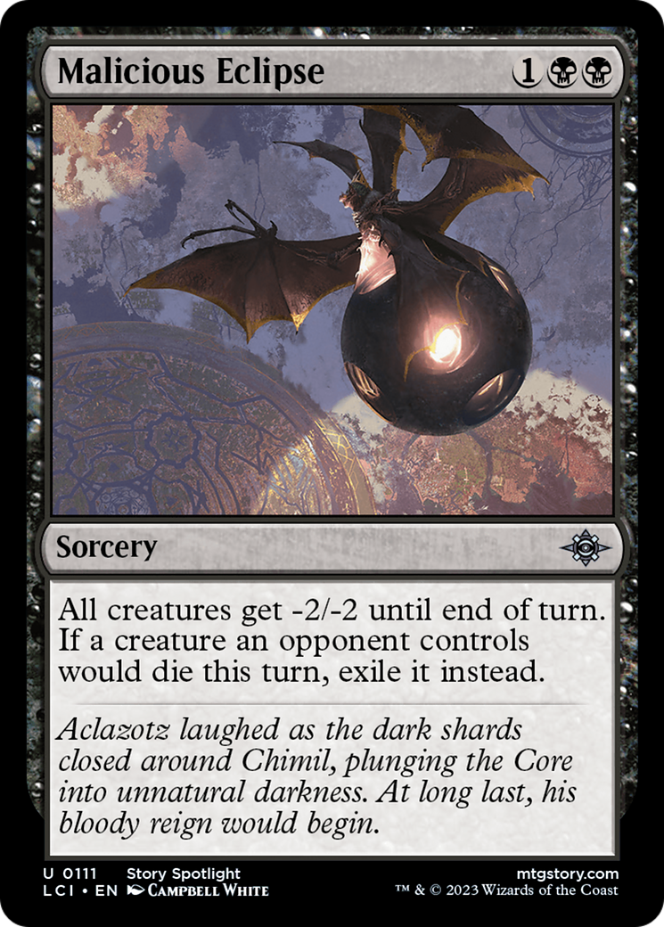 Malicious Eclipse (LCI-111) - The Lost Caverns of Ixalan - Premium MTG Single from Wizards of the Coast - Just $0.08! Shop now at Game Crave Tournament Store