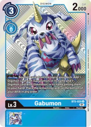 Gabumon (X Record Pre-Release Tournament Winner Card) (BT5-020) - X Record Pre-Release Cards Foil - Premium Digimon Single from Bandai - Just $2.14! Shop now at Game Crave Tournament Store