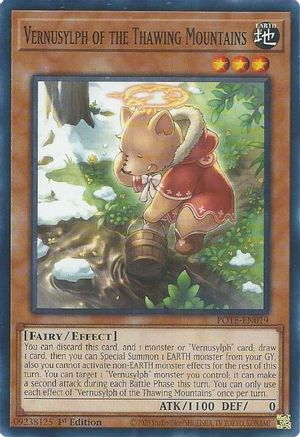 Vernusylph of the Thawing Mountains (POTE-EN019) - Power of the Elements 1st Edition - Premium Yugioh Single from Konami - Just $0.25! Shop now at Game Crave Tournament Store