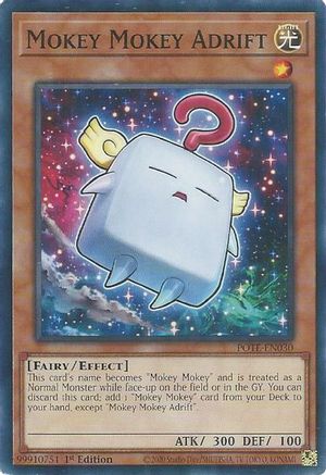 Mokey Mokey Adrift (POTE-EN030) - Power of the Elements 1st Edition - Premium Yugioh Single from Konami - Just $0.25! Shop now at Game Crave Tournament Store