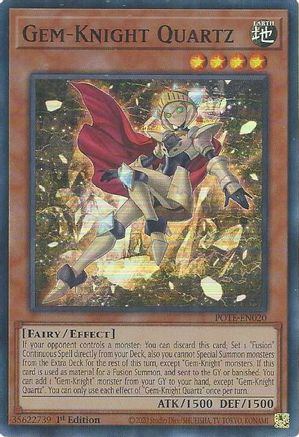 Gem-Knight Quartz (POTE-EN020) - Power of the Elements 1st Edition - Premium Yugioh Single from Konami - Just $0.25! Shop now at Game Crave Tournament Store
