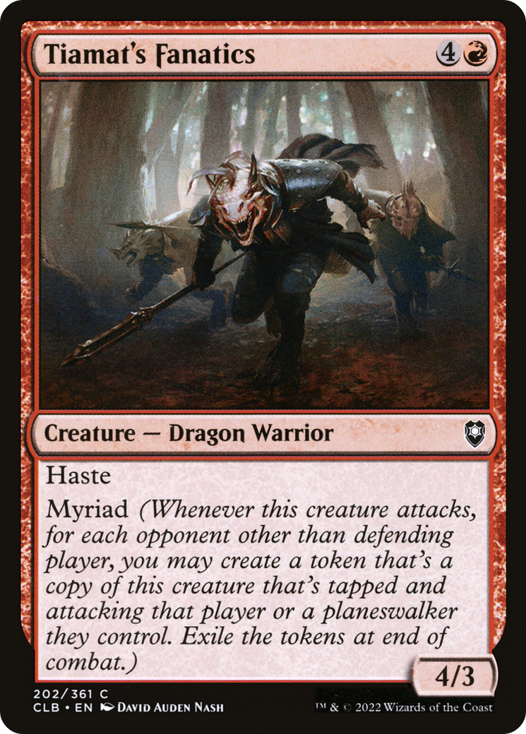 Tiamat's Fanatics (CLB-202) - Commander Legends: Battle for Baldur's Gate - Premium MTG Single from Wizards of the Coast - Just $0.08! Shop now at Game Crave Tournament Store