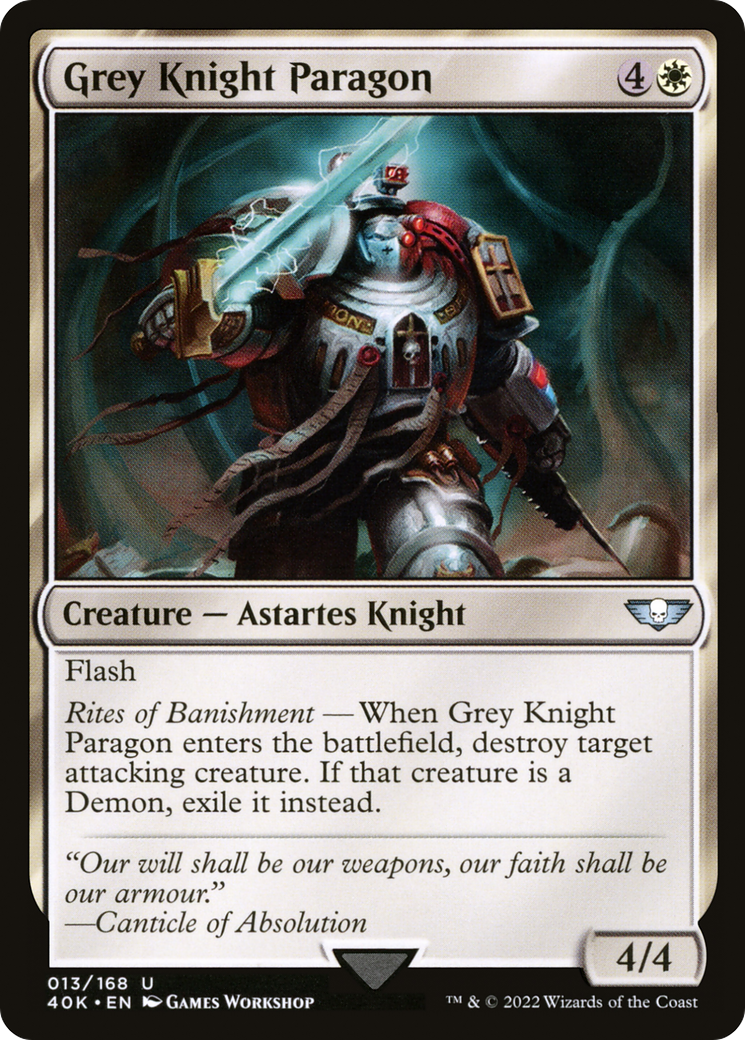 Grey Knight Paragon (40K-013) - Warhammer 40,000 Commander - Premium MTG Single from Wizards of the Coast - Just $0.08! Shop now at Game Crave Tournament Store