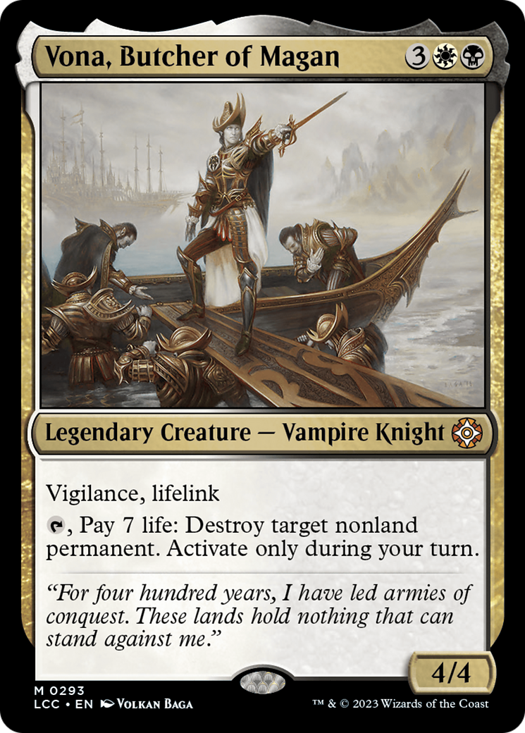 Vona, Butcher of Magan (LCC-293) - The Lost Caverns of Ixalan Commander - Premium MTG Single from Wizards of the Coast - Just $0.08! Shop now at Game Crave Tournament Store