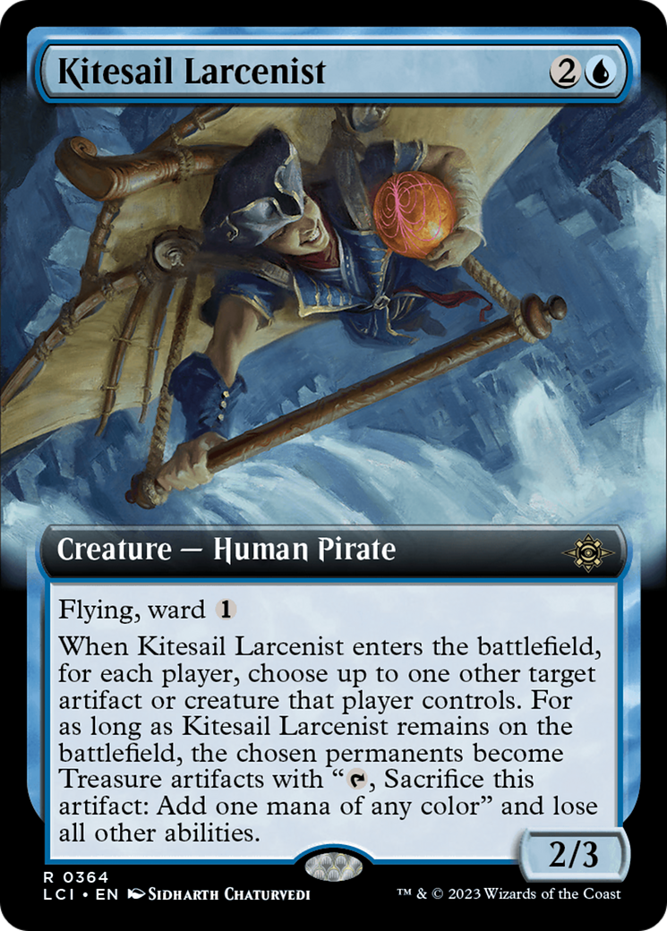 Kitesail Larcenist (LCI-364) - The Lost Caverns of Ixalan: (Extended Art) Foil - Premium MTG Single from Wizards of the Coast - Just $0.20! Shop now at Game Crave Tournament Store
