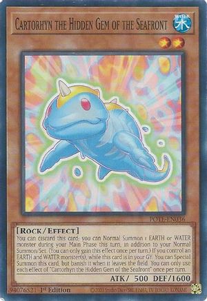 Cartorhyn the Hidden Gem of the Seafront (POTE-EN036) - Power of the Elements 1st Edition - Premium Yugioh Single from Konami - Just $0.25! Shop now at Game Crave Tournament Store
