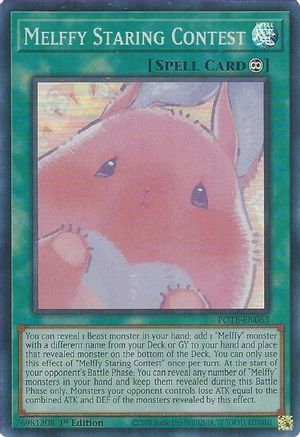 Melffy Staring Contest (POTE-EN063) - Power of the Elements 1st Edition - Premium Yugioh Single from Konami - Just $0.25! Shop now at Game Crave Tournament Store