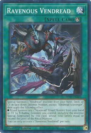 Ravenous Vendread (POTE-EN064) - Power of the Elements Unlimited - Premium Yugioh Single from Konami - Just $0.25! Shop now at Game Crave Tournament Store