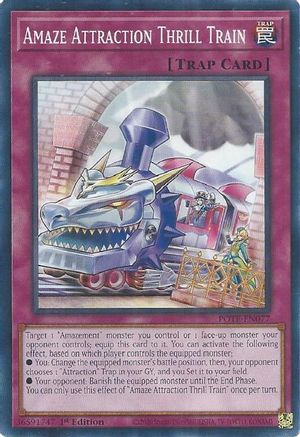 Amaze Attraction Thrill Train (POTE-EN077) - Power of the Elements Unlimited - Premium Yugioh Single from Konami - Just $0.25! Shop now at Game Crave Tournament Store