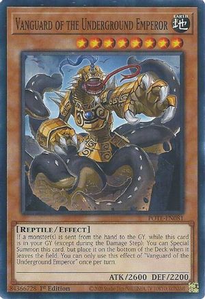 Vanguard of the Underground Emperor (POTE-EN081) - Power of the Elements 1st Edition - Premium Yugioh Single from Konami - Just $0.25! Shop now at Game Crave Tournament Store