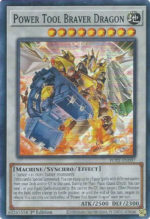 Power Tool Braver Dragon (POTE-EN097) - Power of the Elements 1st Edition - Premium Yugioh Single from Konami - Just $0.25! Shop now at Game Crave Tournament Store