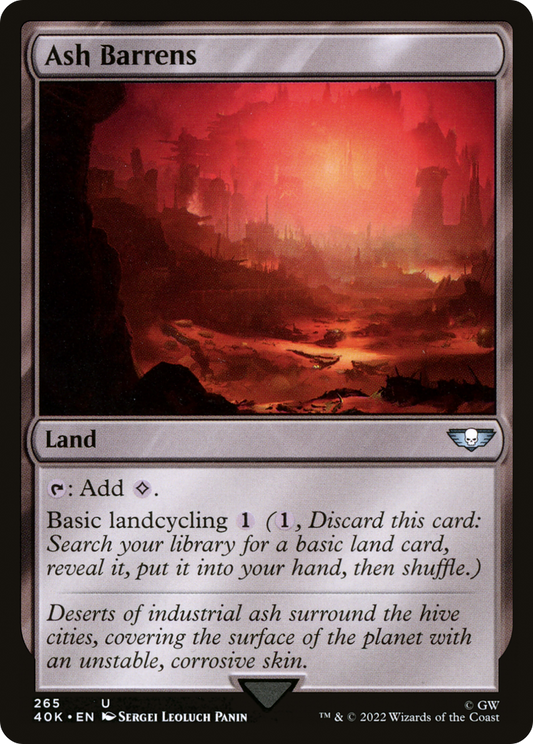 Ash Barrens (40K-265) - Warhammer 40,000 Commander - Premium MTG Single from Wizards of the Coast - Just $0.08! Shop now at Game Crave Tournament Store