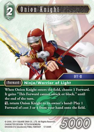 Onion Knight (REBELLION'S CALL) Foil - Premium Final Fantasy Single from Rebellion's Call - Just $0.62! Shop now at Game Crave Tournament Store