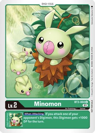 Minomon (Winner Pack X Record) (BT3-004) - Release Special Booster - Premium Digimon Single from Bandai - Just $0.20! Shop now at Game Crave Tournament Store