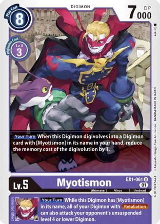 Myotismon (Winner Pack X Record) (EX1-061) - Classic Collection - Premium Digimon Single from Bandai - Just $0.81! Shop now at Game Crave Tournament Store