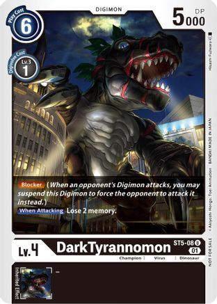 DarkTyrannomon (Winner Pack X Record) (ST5-08) - Starter Deck 05: Machine Black - Premium Digimon Single from Bandai - Just $0.14! Shop now at Game Crave Tournament Store