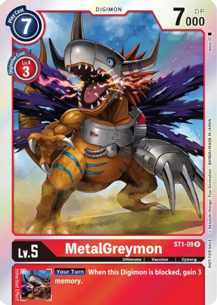 MetalGreymon (Official Tournament Pack Vol. 6) (ST1-09) - Starter Deck 01: Gaia Red Foil - Premium Digimon Single from Bandai - Just $0.08! Shop now at Game Crave Tournament Store