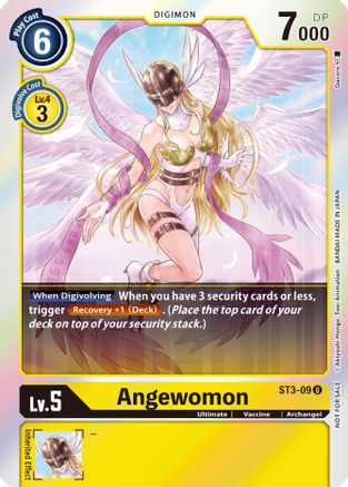 Angewomon (Official Tournament Pack Vol. 6) (ST3-09) - Starter Deck 03: Heaven's Yellow Foil - Premium Digimon Single from Bandai - Just $0.13! Shop now at Game Crave Tournament Store