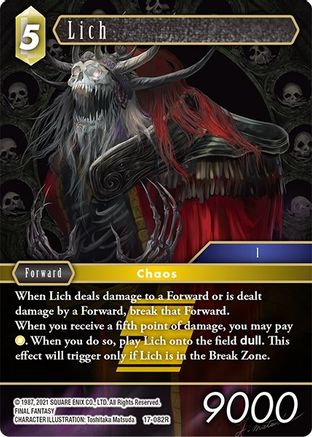 Lich (REBELLION'S CALL) Foil - Premium Final Fantasy Single from Rebellion's Call - Just $0.25! Shop now at Game Crave Tournament Store