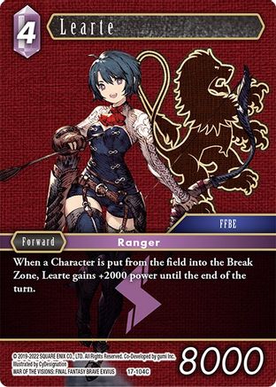 Learte (REBELLION'S CALL) Foil - Premium Final Fantasy Single from Rebellion's Call - Just $0.25! Shop now at Game Crave Tournament Store