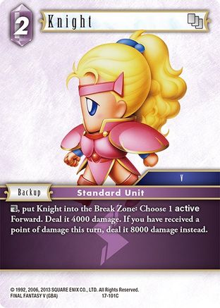 Knight (101) (REBELLION'S CALL) Foil - Premium Final Fantasy Single from Rebellion's Call - Just $0.25! Shop now at Game Crave Tournament Store