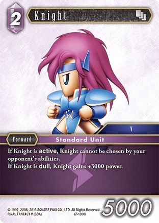 Knight (100) (REBELLION'S CALL) Foil - Premium Final Fantasy Single from Rebellion's Call - Just $0.25! Shop now at Game Crave Tournament Store