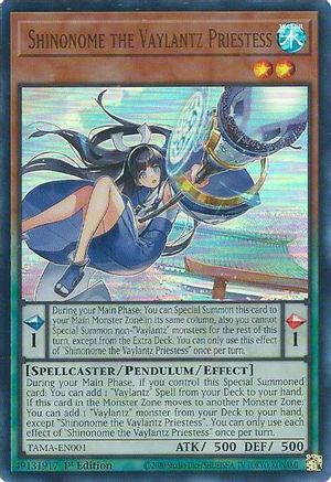 Shinonome the Vaylantz Priestess (TAMA-EN001) - Tactical Masters 1st Edition - Premium Yugioh Single from Konami - Just $1.56! Shop now at Game Crave Tournament Store