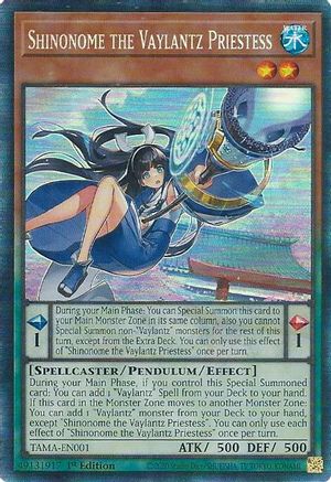 Shinonome the Vaylantz Priestess (CR) (TAMA-EN001) - Tactical Masters 1st Edition - Premium Yugioh Single from Konami - Just $7.56! Shop now at Game Crave Tournament Store